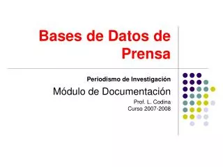 bases de datos de prensa