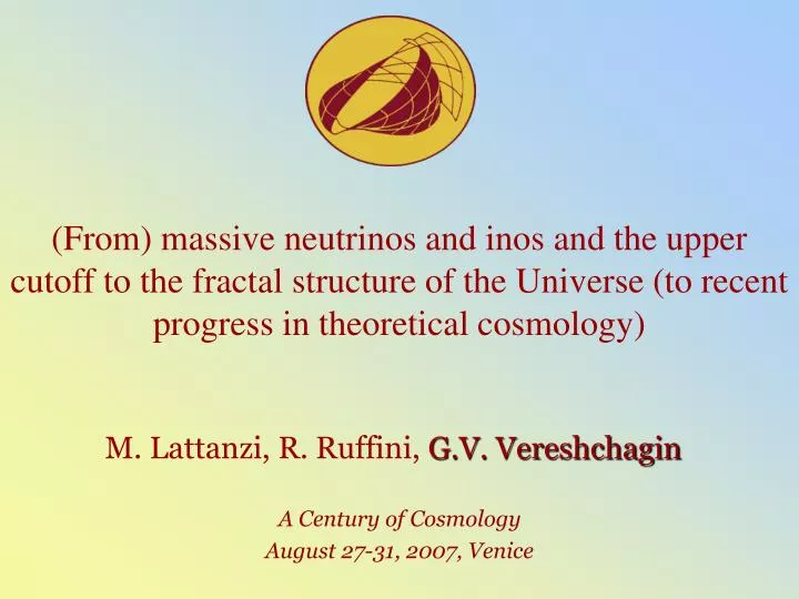 a century of cosmology august 27 31 2007 venice