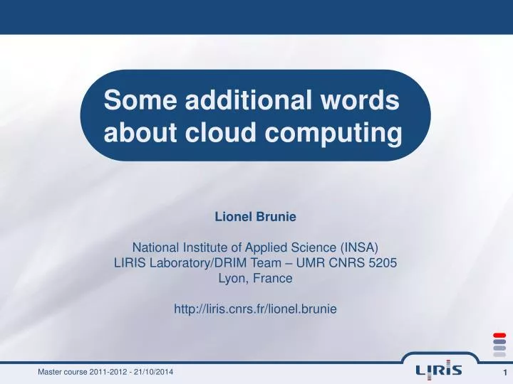 some additional words about cloud computing