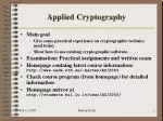 Applied Cryptography - slide 1