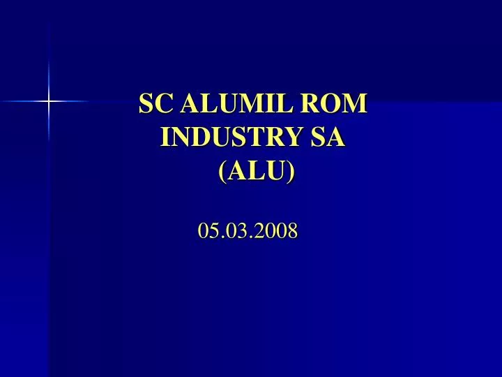 sc alumil rom industry sa alu