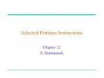 Selected Pentium Instructions - slide 1