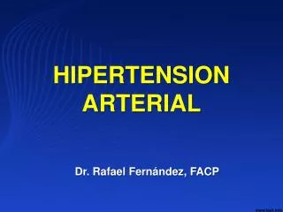 hipertension arterial