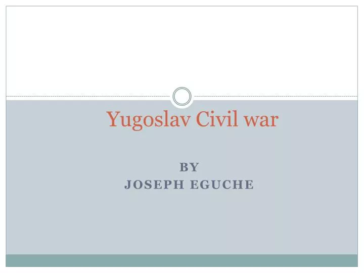 yugoslav civil war