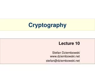 Cryptography