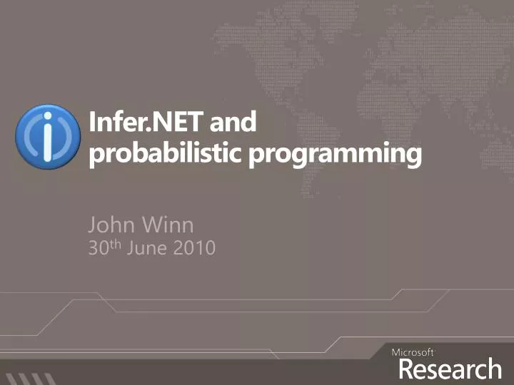 infer net and probabilistic programming