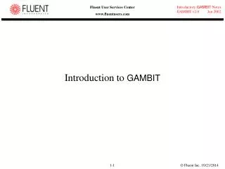 Introduction to GAMBIT