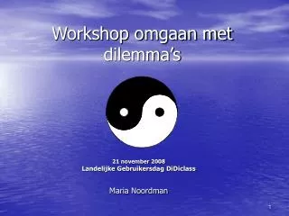 workshop omgaan met dilemma s