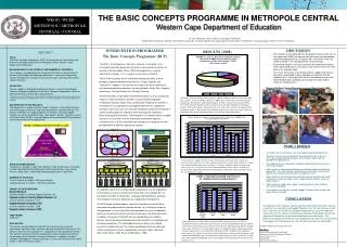 THE BASIC CONCEPTS PROGRAMME IN METROPOLE CENTRAL Western Cape Department of Education
