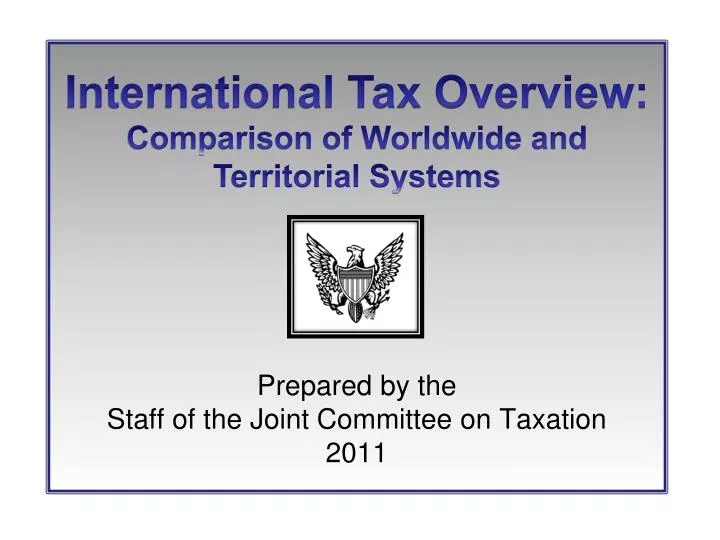 prepared by the staff of the joint committee on taxation 2011