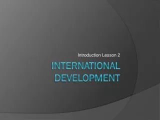 International development