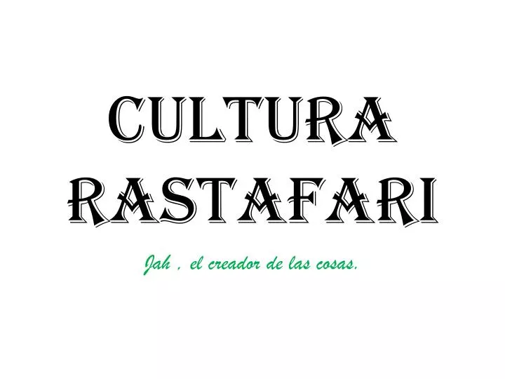 cultura rastafari