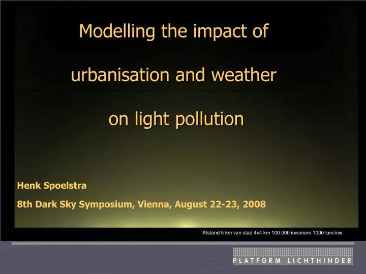 modelling the impact of urbanisation and weather on light pollution