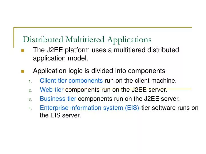 distributed multitiered applications