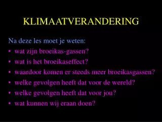 klimaatverandering