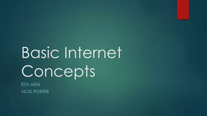 basic internet concepts