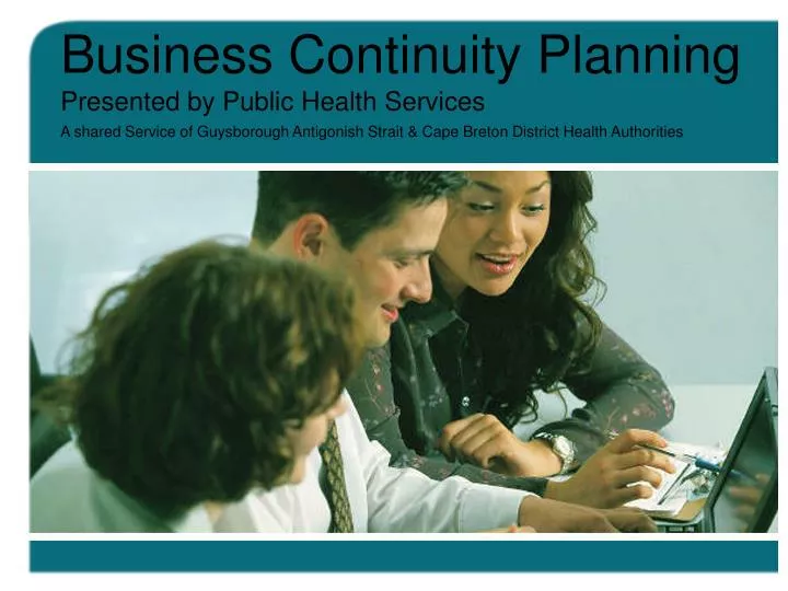business continuity planning presented by public health services