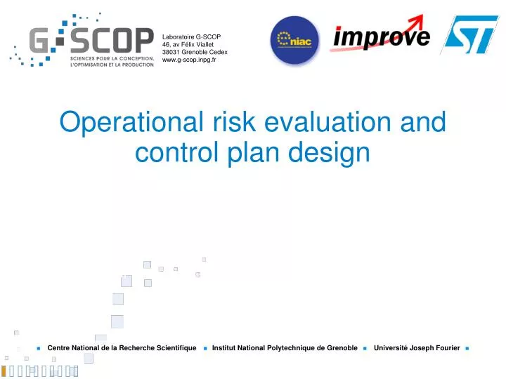 operational risk evaluation and control plan design