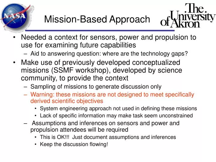mission based approach