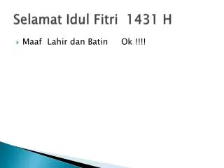selamat idul fitri 1431 h