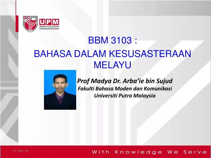 prof madya dr arba ie bin sujud fakulti bahasa moden dan komunikasi universiti putra malaysia