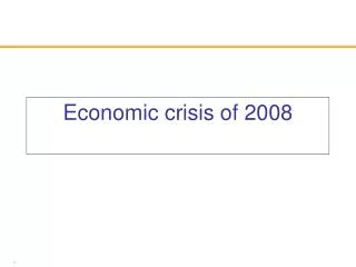 Economic crisis of 2008