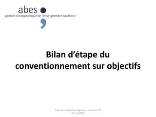 bilan d tape du conventionnement sur objectifs