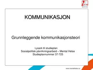 kommunikasjon