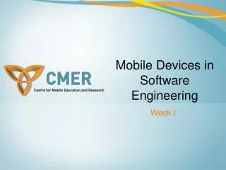 Mobile Devices in Software Engineering