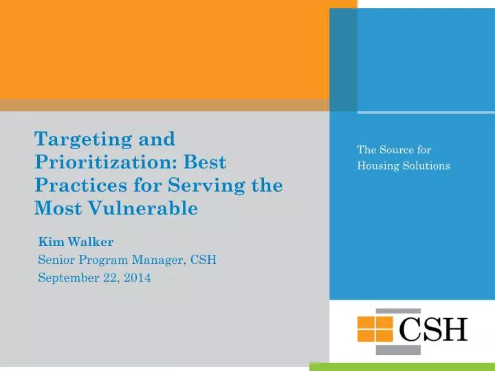 targeting and prioritization best practices for serving the most vulnerable