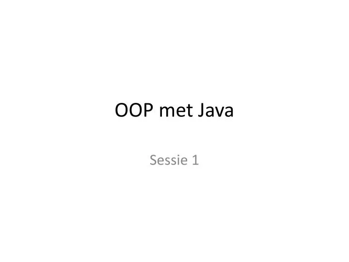 oop met java