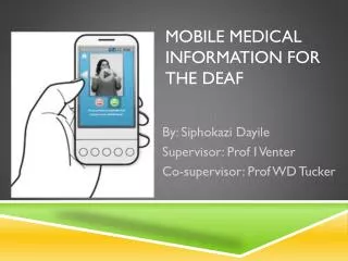 Mobile Medical information for the Deaf