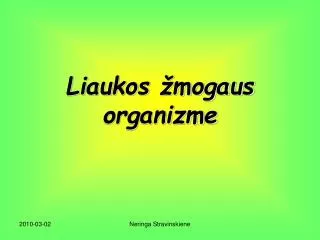 liaukos mogaus organizme