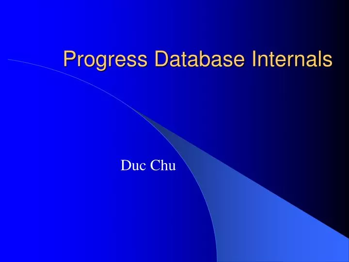 progress database internals