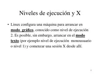 niveles de ejecuci n y x