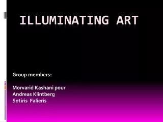 Illuminating art