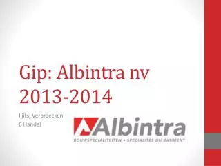 gip albintra nv 2013 2014