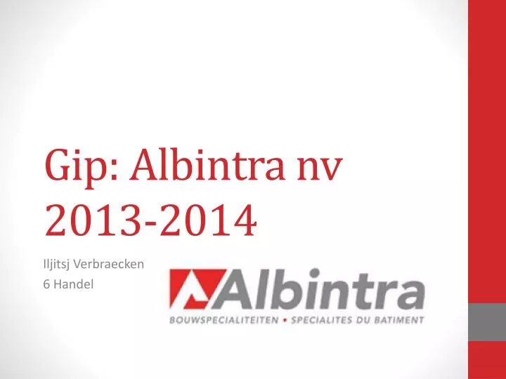 gip albintra nv 2013 2014