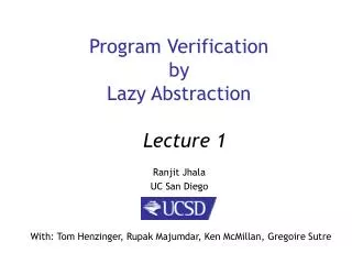 Program Verification by Lazy Abstraction