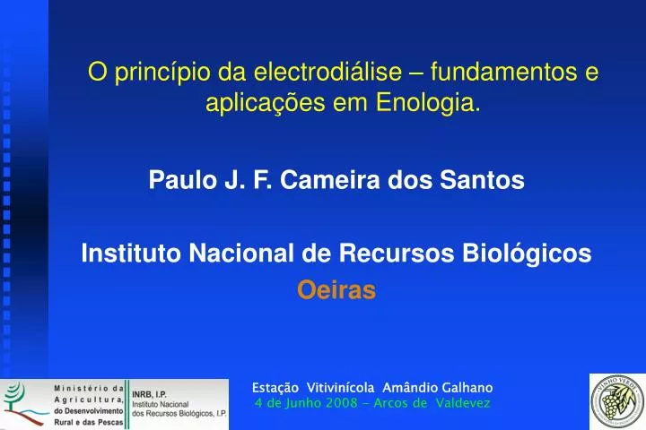 o princ pio da electrodi lise fundamentos e aplica es em enologia