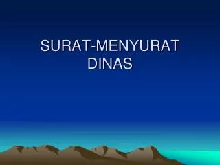 surat menyurat dinas
