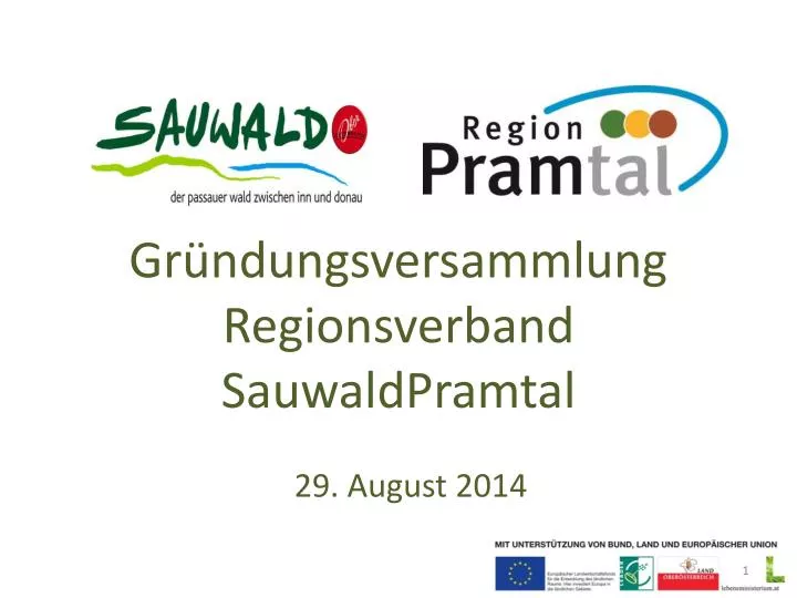 gr ndungsversammlung regionsverband sauwaldpramtal