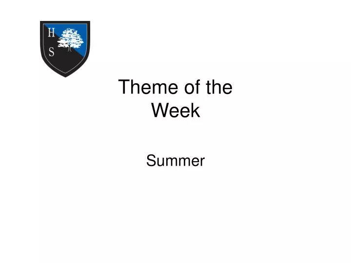 theme of the week
