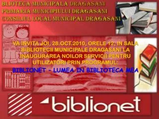 blioteca municipala dragasani primaria municipiului dragasani c onsiliul local municipal dragasani