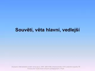 souv t v ta hlavn vedlej