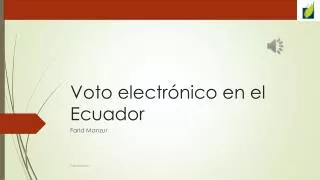 voto electr nico en el ecuador