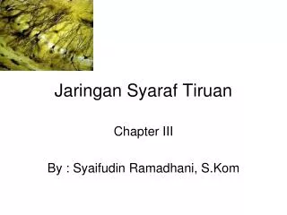 jaringan syaraf tiruan