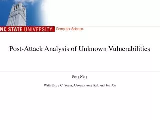 Post-Attack Analysis of Unknown Vulnerabilities