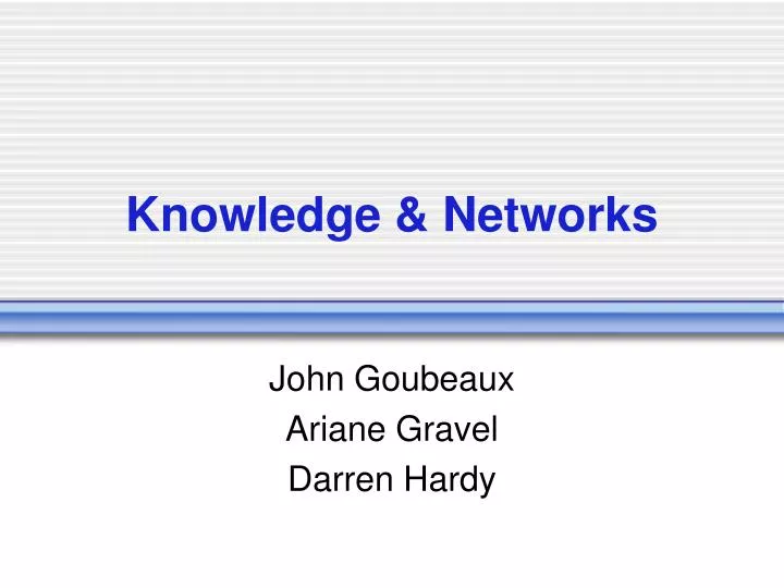 knowledge networks