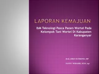 laporan kemajuan
